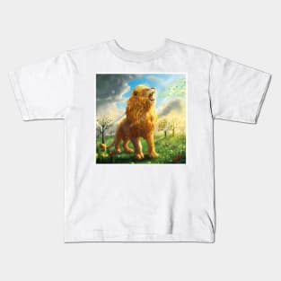 Aslan Singing and Creating Narnia - CS Lewis Inspired Kids T-Shirt